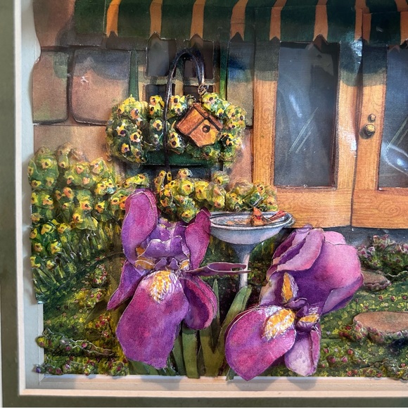 Handmade papertole GARDEN CENTER in shadow box - Picture 7 of 10
